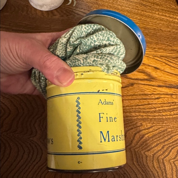 VTG Pop Out Snake in a Can “Adams' Fine Marshmallows” Tin Container & 30” Snake - Picture 9 of 9